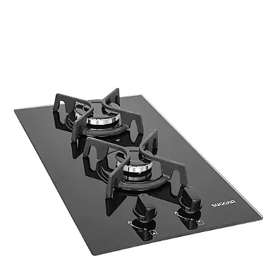 Cooktop Mesa de Vidro 2 Queimadores à Gás Suggar Preto FG2002FVP Bivolt em Oferta na Shopee