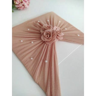 Touca turbante  infantil de meia de bebê com flores para recém nascida RN em Oferta na Shopee