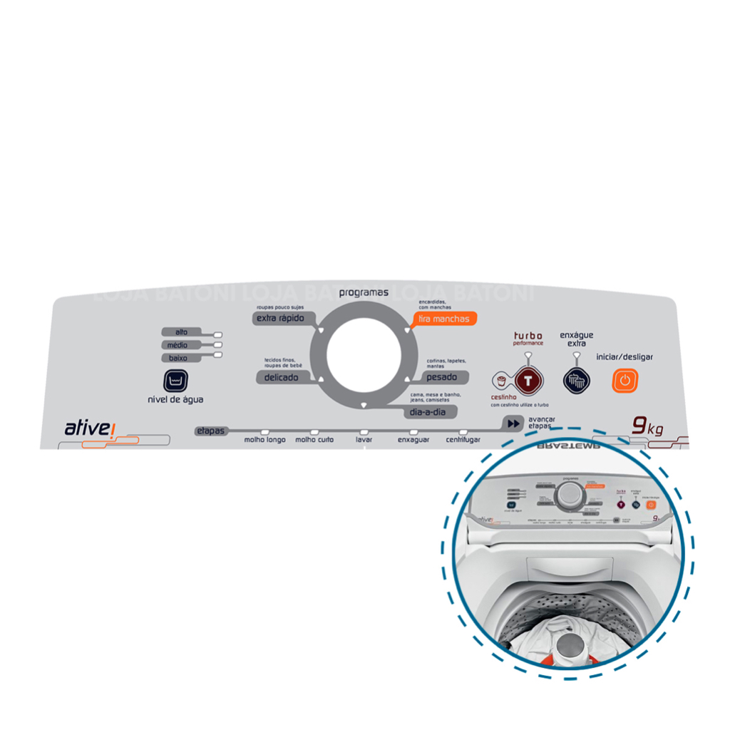 Painel Decorativo Adesivo Para Lavadora Brastemp Ative 9kg em Oferta na Shopee