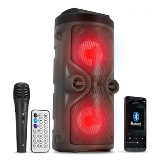 Caixa De Som Bluetooth Amplificada Ketchup KT-S13 Usb Fm Usb Pen Drive Aux Karaokê Microfone Controle