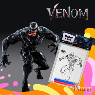 Kit Colorir Giz De Cera Lembrancinha Festa Infantil Personalizado Escolha Tema Venom em Oferta na Shopee