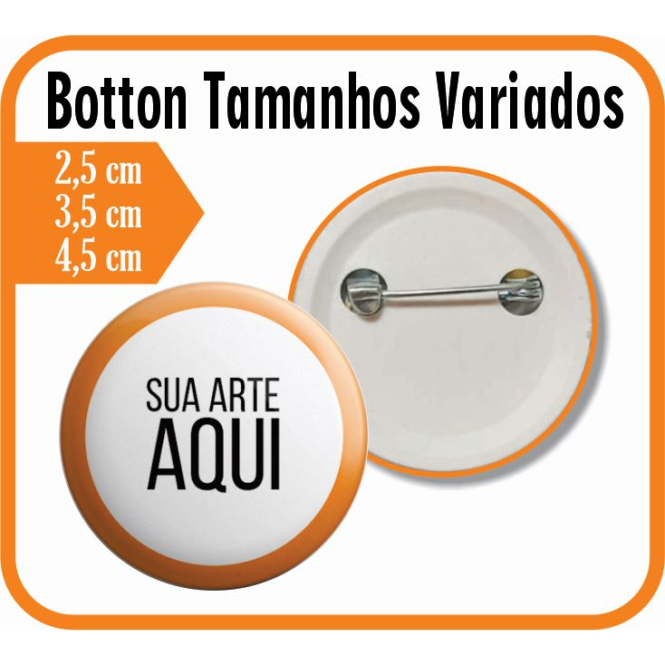 Kit 50 Botton Boton Botons Broche de 2,5cm/3,5cm/4,5cm Boton