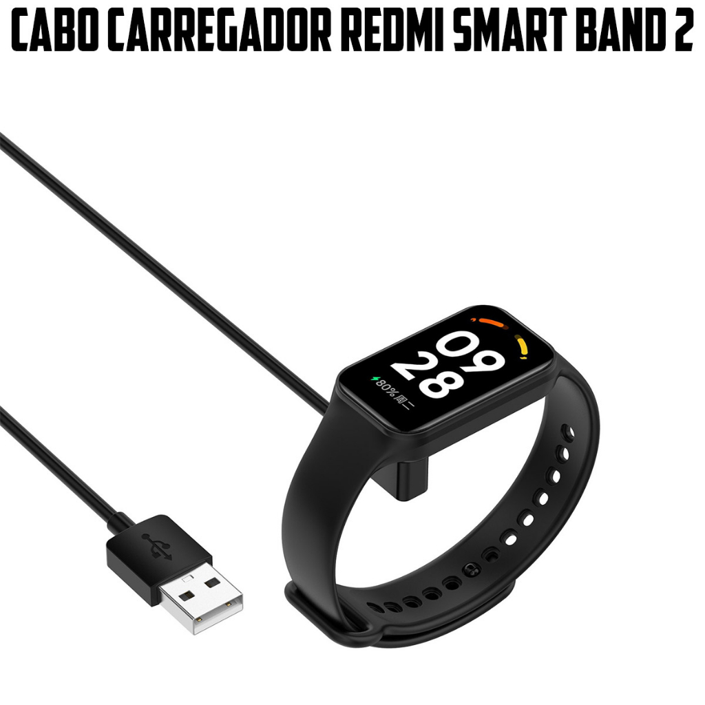 Cabo USB Carregador Magnetico Para Redmi Smart Band 2 Usb 1m