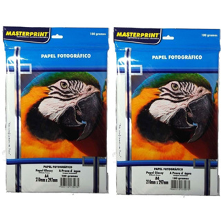 100 Folhas Papel Fotografico 180g Glossy A4 Masterprint em Oferta na Shopee
