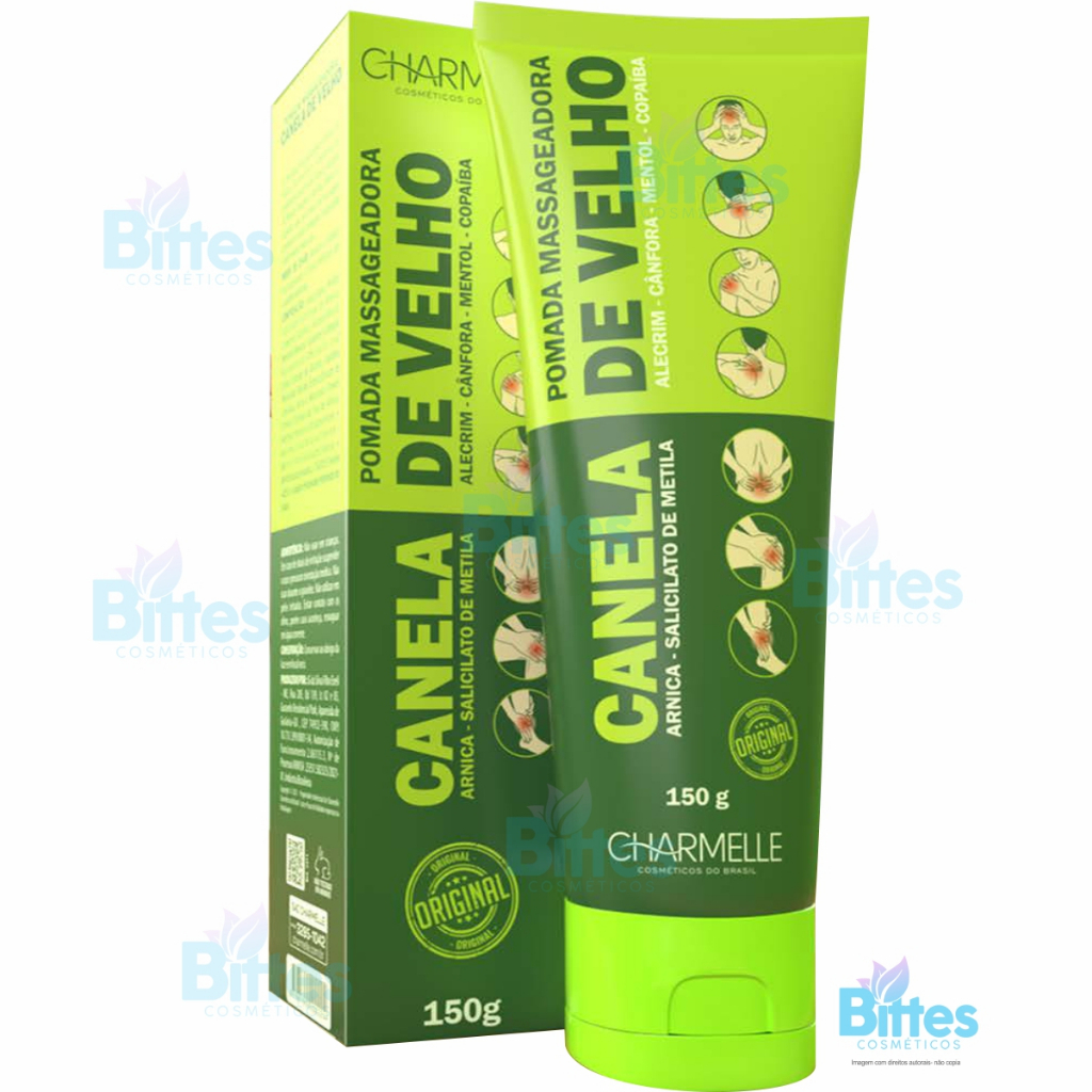 POMADA MASSAGEADORA CANELA DE VELHO CHARMELLE COSMÉTICOS CORPORAL em Oferta na Shopee