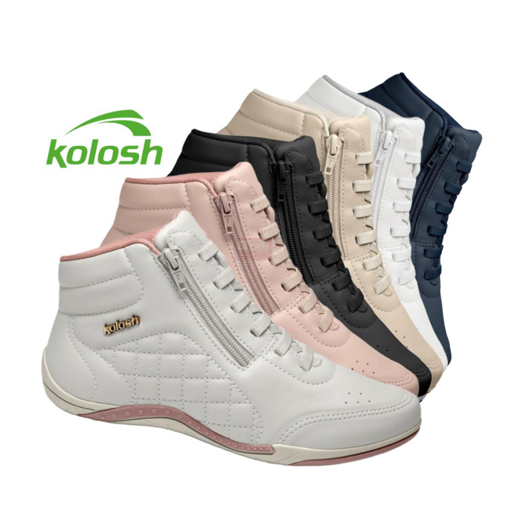 Tenis Bota Kolosh Original Botinha Cano Alto Feminina Sapatenis Dakota Casual Elegante Dia...