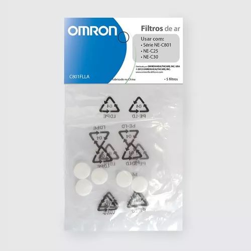 Filtros para inaladores e nebulizadores que utilizam motor original omron