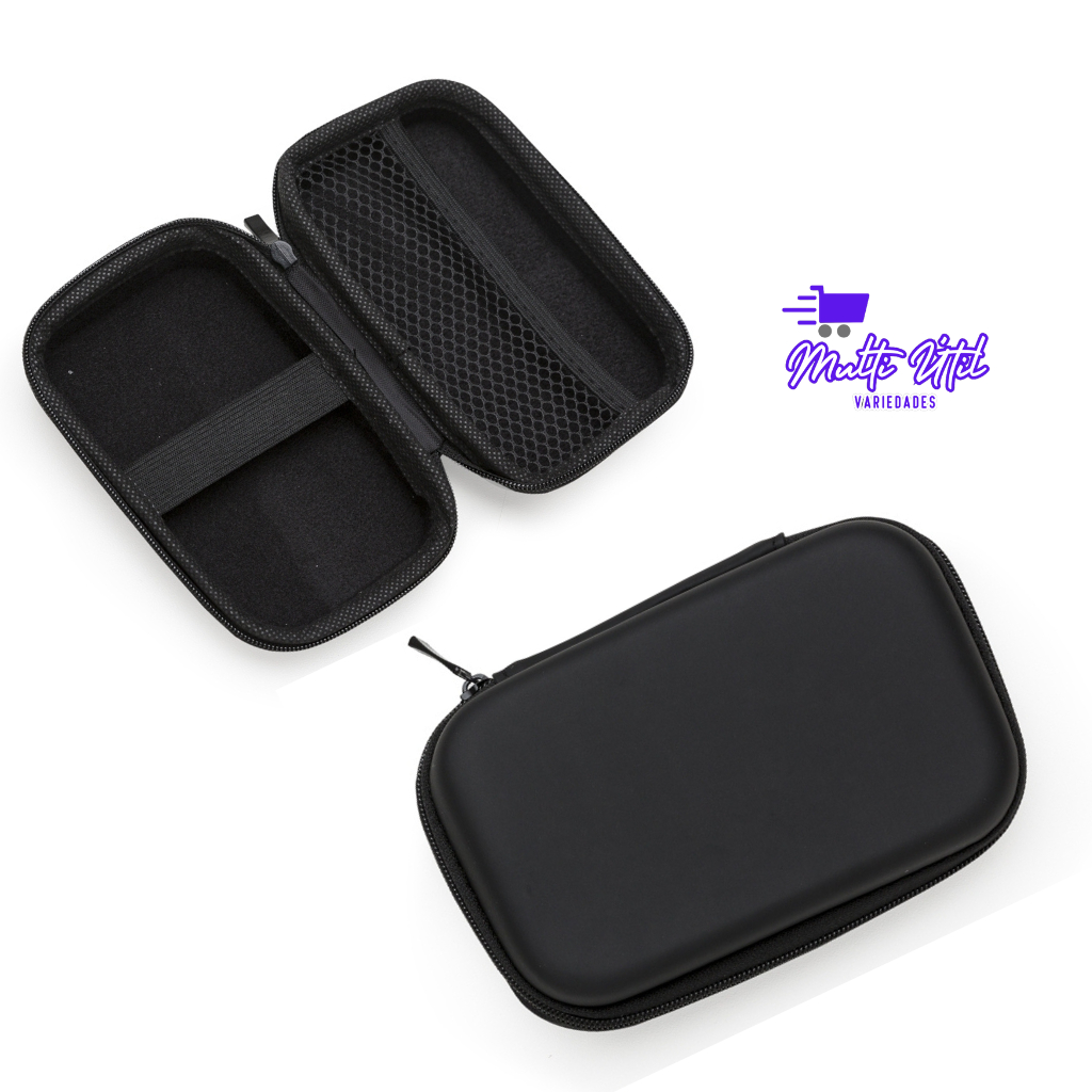 Estojo Multifuncional case de Couro Sintético com zíper