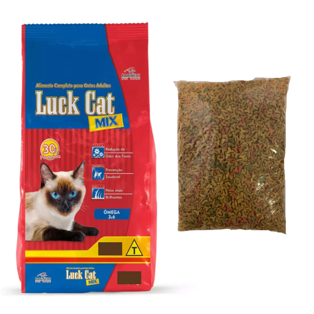 Ração para Gatos Luck CAT Adulto MIX - Fracionado em 1 Kg