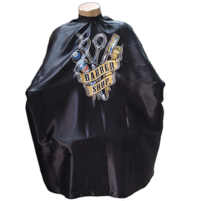 Capa para corte barbeiro e cabeleleiro personalizada de cetim a zíper capas silk tesoura barber shop
