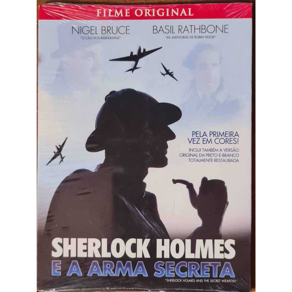 Dvd original do filme Sherlock Holmes e a Arma Secreta (Lacrado)