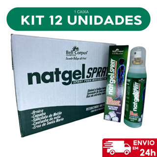 Kit 12 - Gel Massageador Natgel 120g Spray - Bell Corpus em Oferta na Shopee