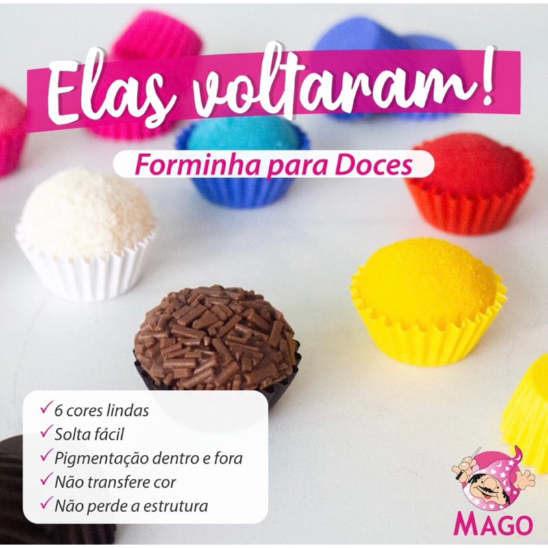 1000 forminhas para brigadeiro MAGO n 5 cores a escolha em Oferta na Shopee