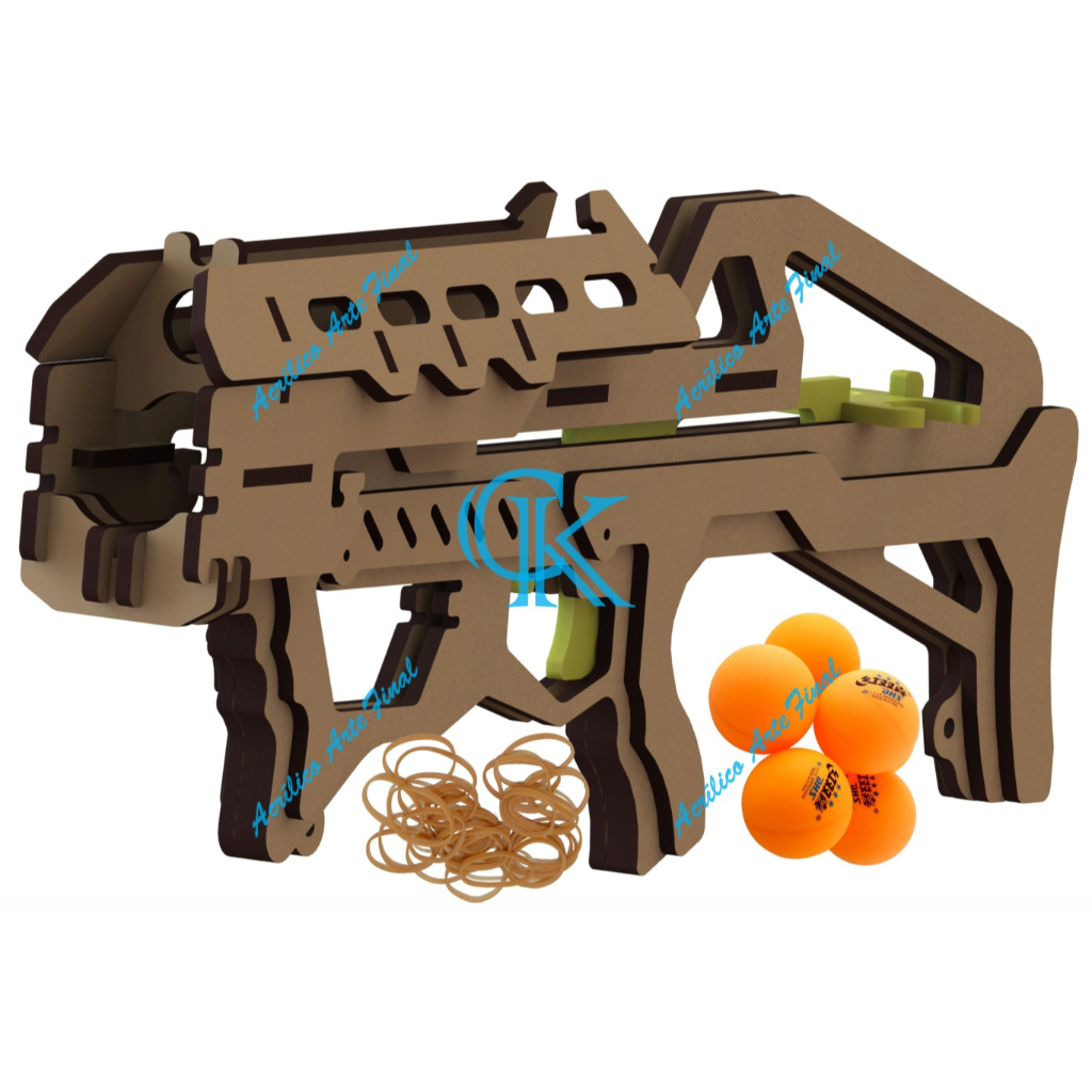 Escopeta Arma De Ping-pong Elástico Gatilho Rápido Ñ É Nerf