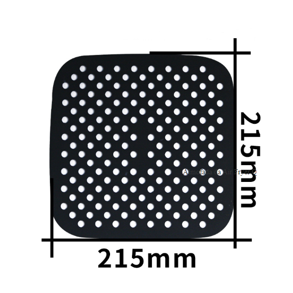 Tapete De Silicone Para Fritadeira Air Fryer 21,5cm Preto 1 unidade
