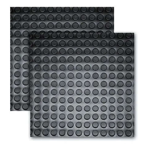 1M² Piso Moeda Borracha Anti Derrapante Placas 50cm X 50cm 4 Unidades