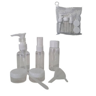 Kit Frascos De Refil Transparente Para Viagem Distribuição Cosmética