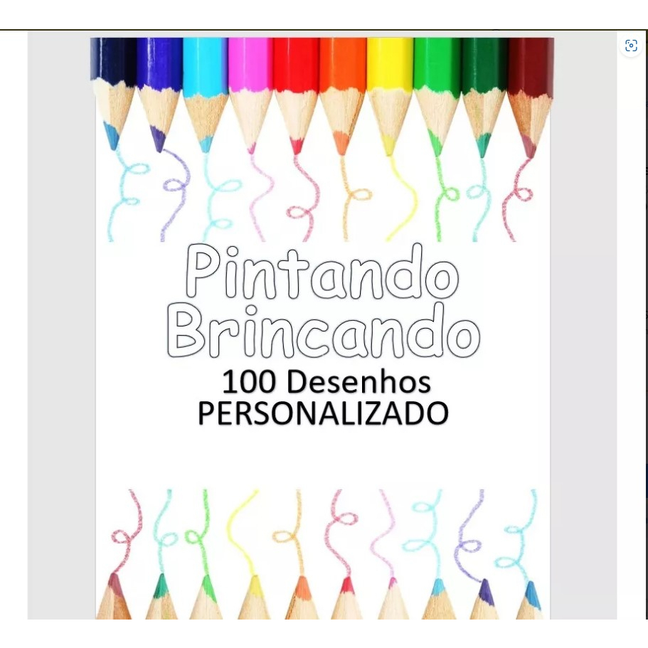 100 Desenhos Para Colorir Pintar - Personalizado - Escolha Seu Tema! #0000 - Folhas A4 Sulfite Avulsas/Soltas