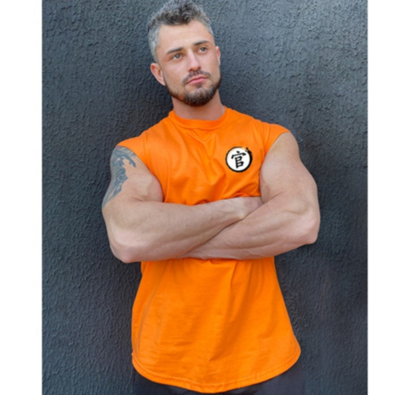 Camiseta Masculina Manga Japonesa em Algodão Premium Longline cores Laranjada Preta - Bombey