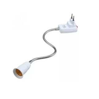 Haste Flexível Soquete E27 Adaptador Lâmpada Tomada 60cm