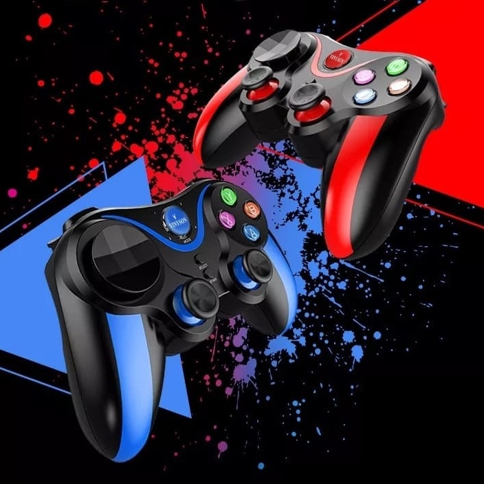 Controle Joystick Bluetooth Universal + cabo usb + suporte para Celular Tablet Android Ipad