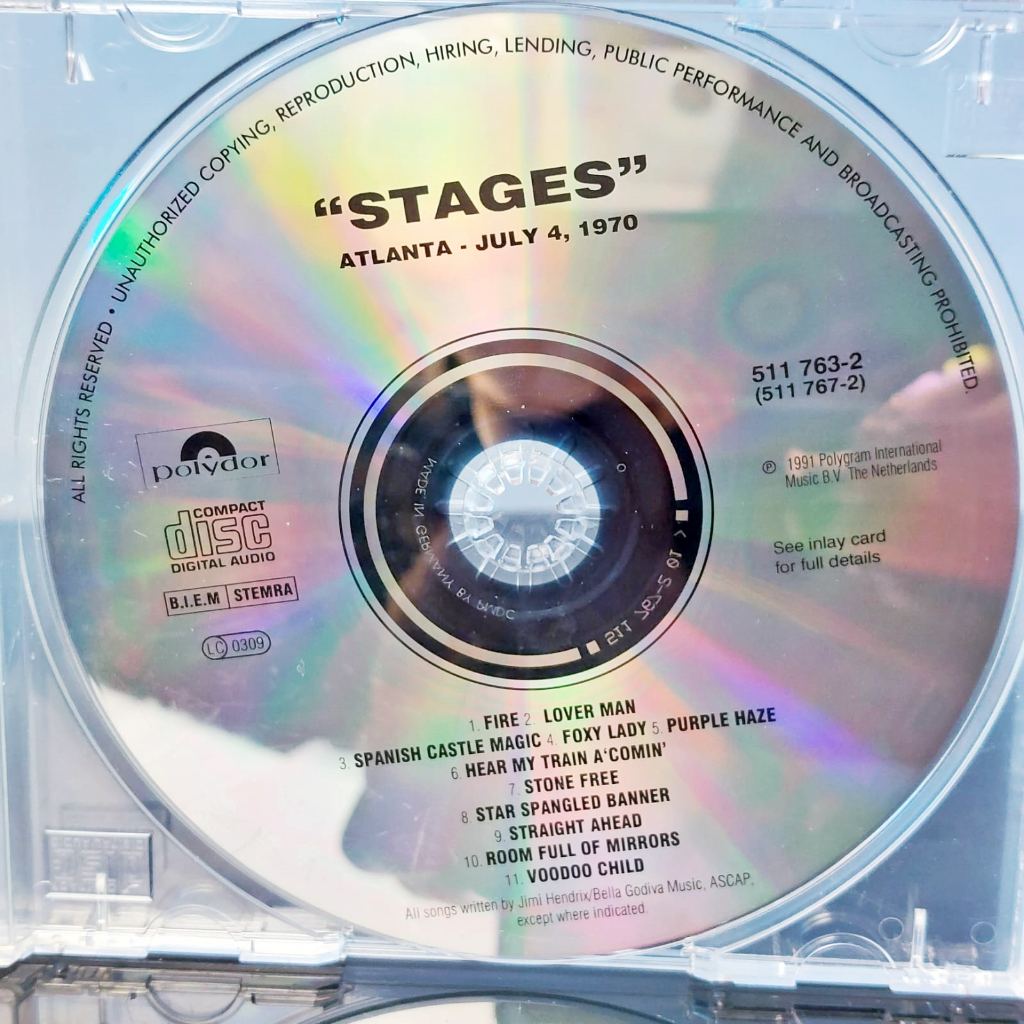 CD Jimi Hendrix - Stages Atlanta 70 IMPORTADO