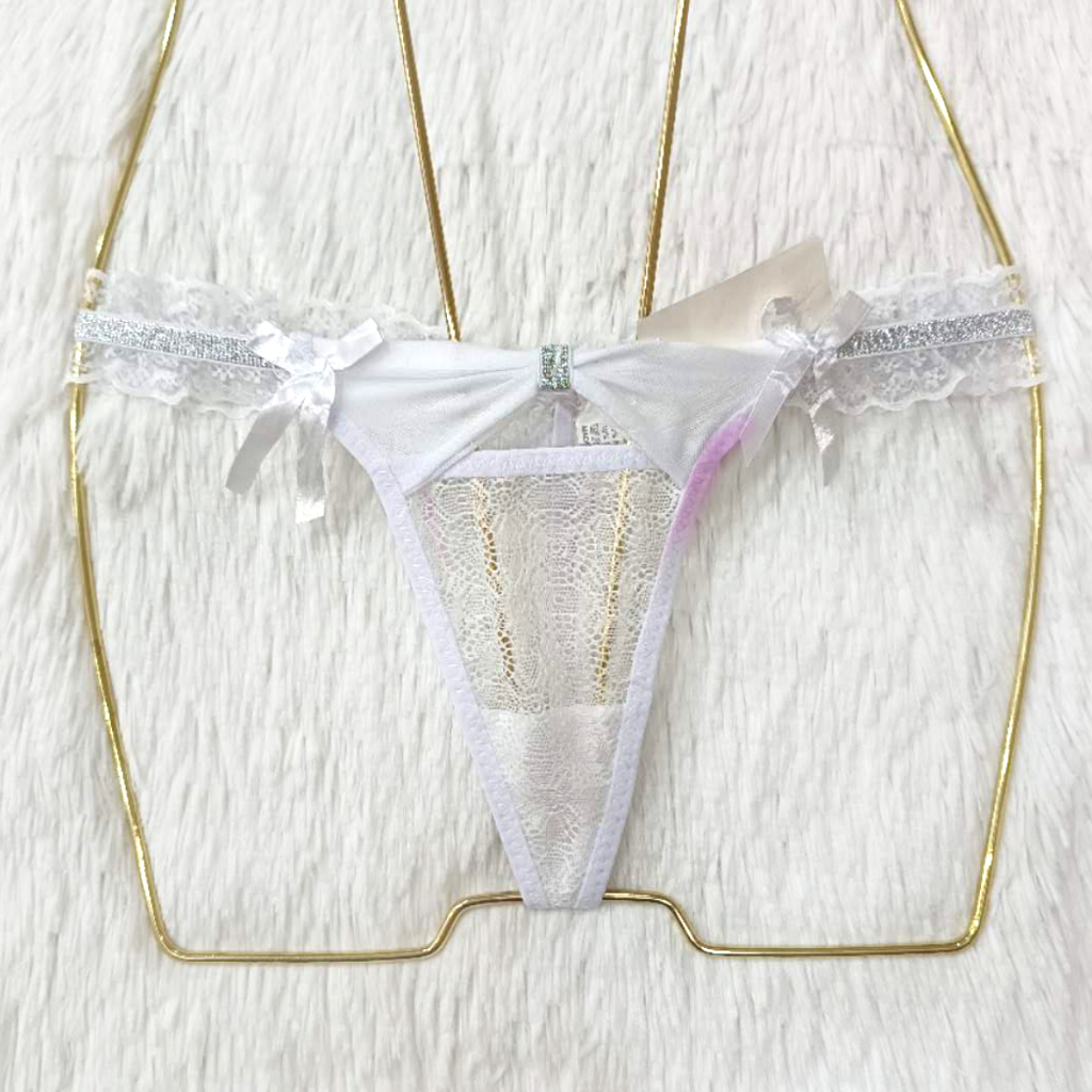 RWX VEST MANCHADAS Kit 08 unidades Calcinhas String Sexy em Renda MANCHADAS modelo e cor aleatório EF-35