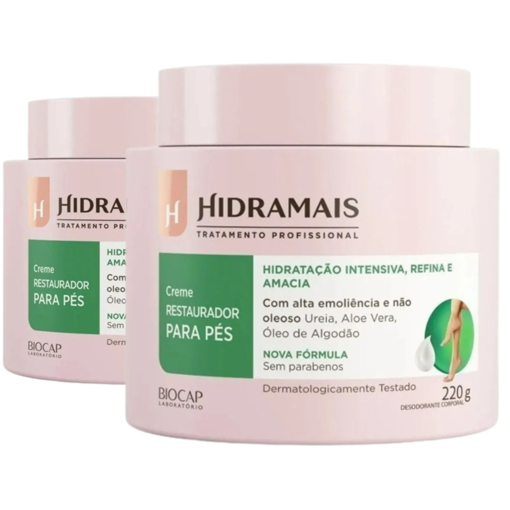 Kit 2 Creme Restaurador Para Pés Hidramais Pés Macios Como Algodão