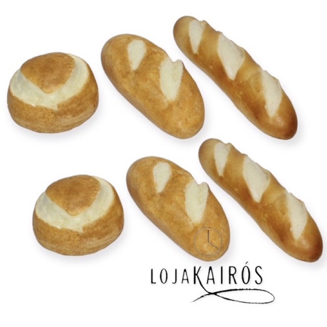 kit santa ceia 6 pães artificiais filao p redondo p baguete m em Oferta na Shopee