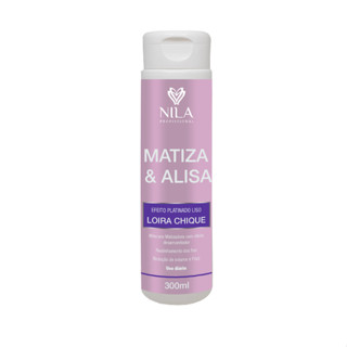 Matizador e Redutor de Frizz Prata 300ml. Matiza & Alisa Loira Chique Nila Profissional, O NÚMERO 1 NO BRASIL