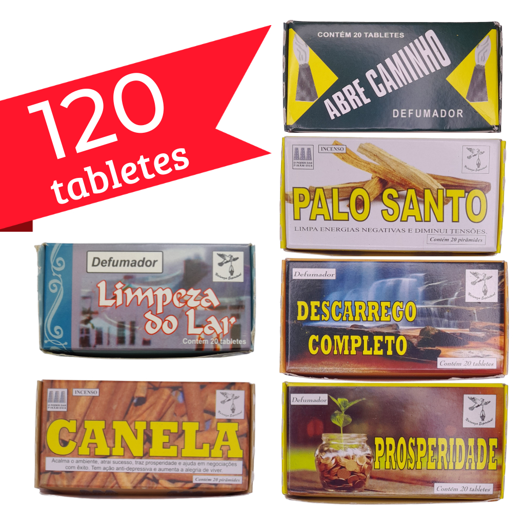 Defumador 120 Tabletes 6 Caixas Natureza Espiritual Incenso em Oferta na Shopee
