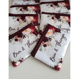 25 Necessaire Porta Moeda Bolsa Personalizado Lembrancinha Casamento