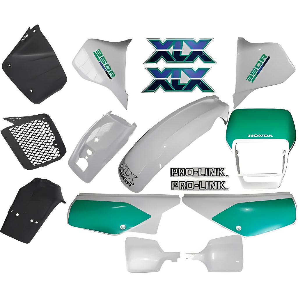 Kit Carenagem Adesivado Honda Xlx 350 Branca 1990 12 Peças