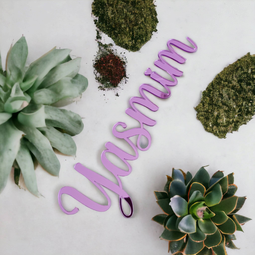 Palavra e nomes Pequenos até 20cm em acrílico espelhado 2mm cores