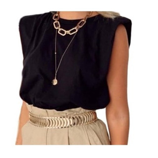 Blusa Ombreira Feminina Gola Redonda Estilosa