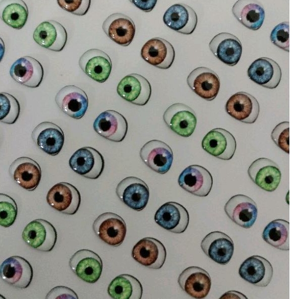 OLHOS ADESIVOS RESINADOS P com 50 pares