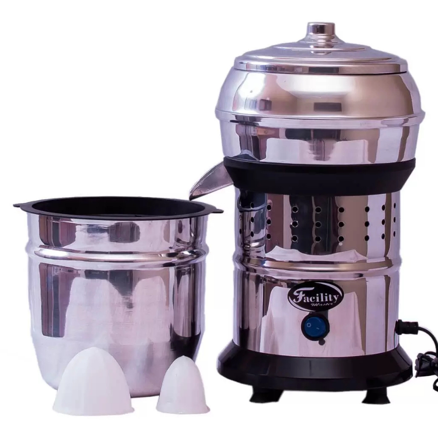 Extrator e Espremedor Inox Industrial Frutas Laranja Sucos Profissional + Copo 3 Litros