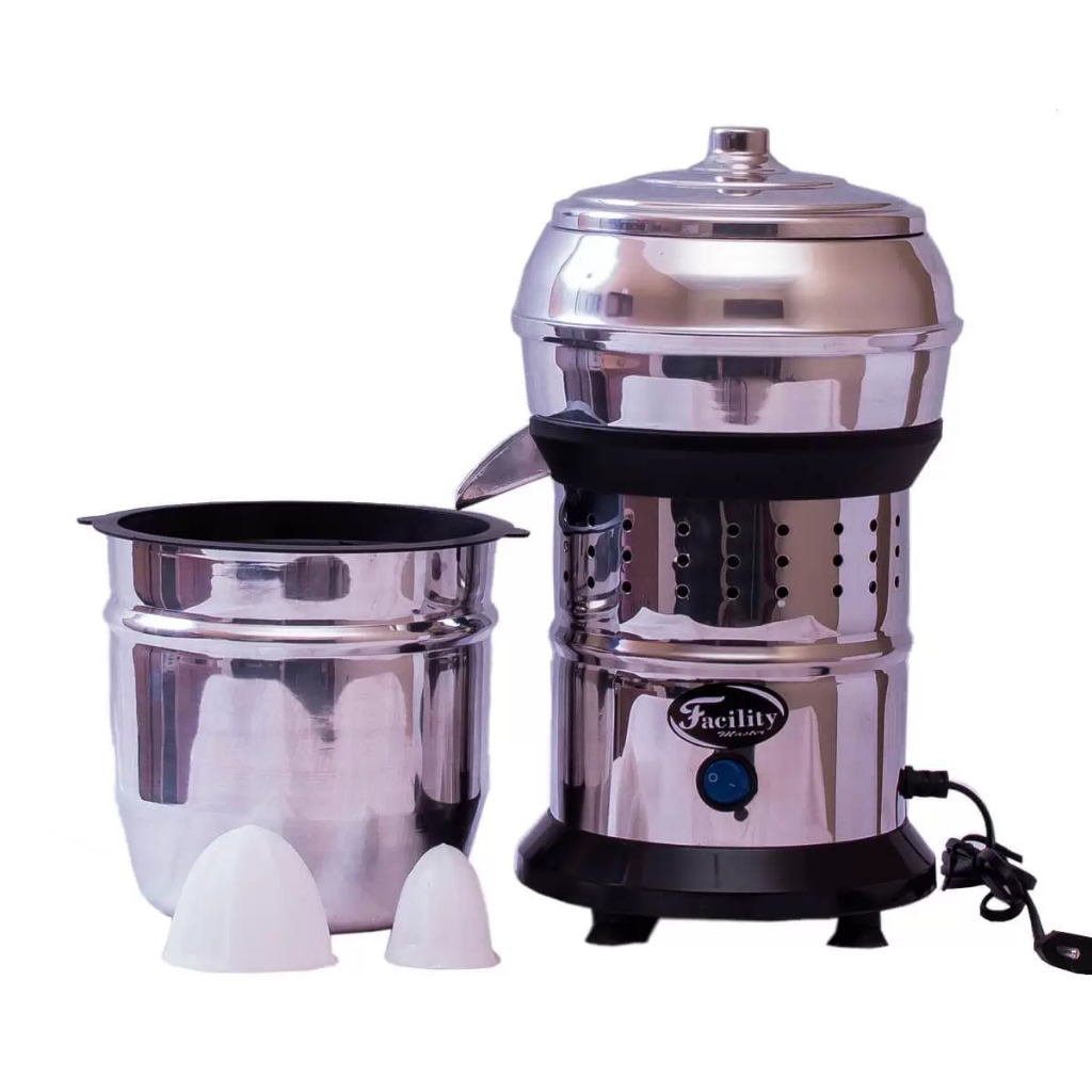 Espremedor Extrator Industrial Sucos Laranja Limão Elétrico Inox + Copo 3 Litros