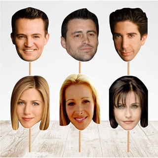 Kit com 6 Máscaras Plaquinhas de Fotos Friends Série de TV em Oferta na Shopee