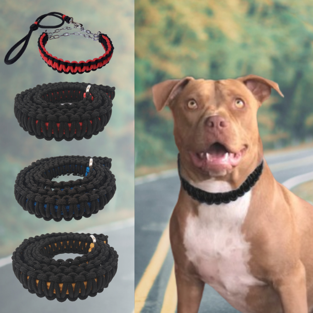 Guia Enforcador Artesanal Pet Unificado Coleira para Cachorro Cães Médio Grande Guia para Cachorro Trançada Pitbull