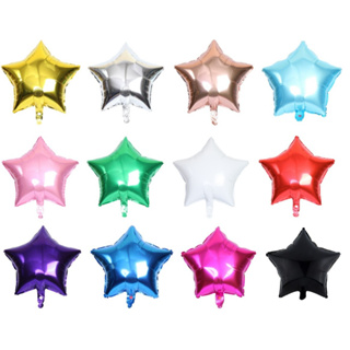 6 Balões Estrela Metalizado 18 Polegadas 45cm em Oferta na Shopee