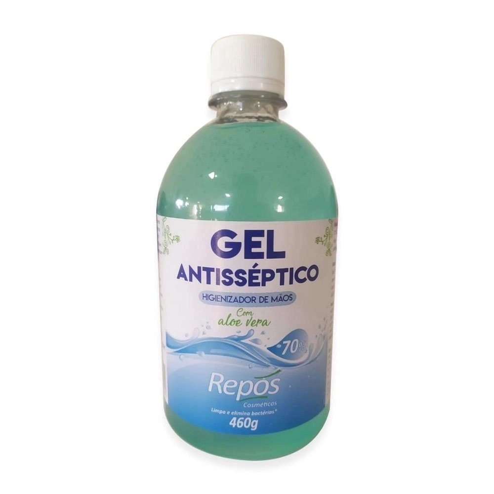 Álcool Gel 70% Higienizador Mãos Antisséptico 460g - 04 Unidades / Frascos / Potes