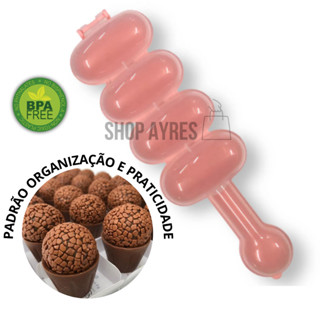 Chocalho Para Confeitos De Brigadeiro 4 cavidades - Boleador Livre de BPA Envio em 24H