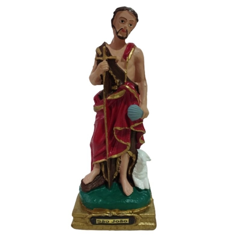 Imagem São João Batista 20cm - Escultura Borracha Inquebrável.