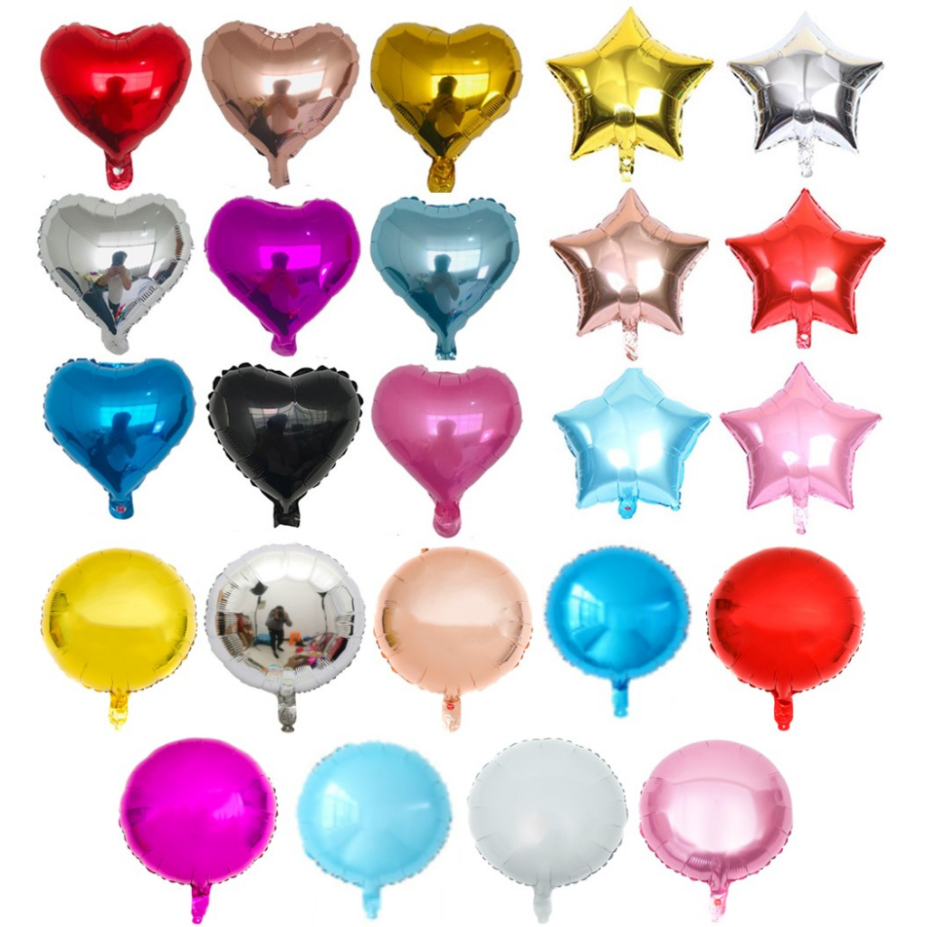 10 Balão Metalizado 10 Polegadas 22cm Diversos Modelos em Oferta na Shopee