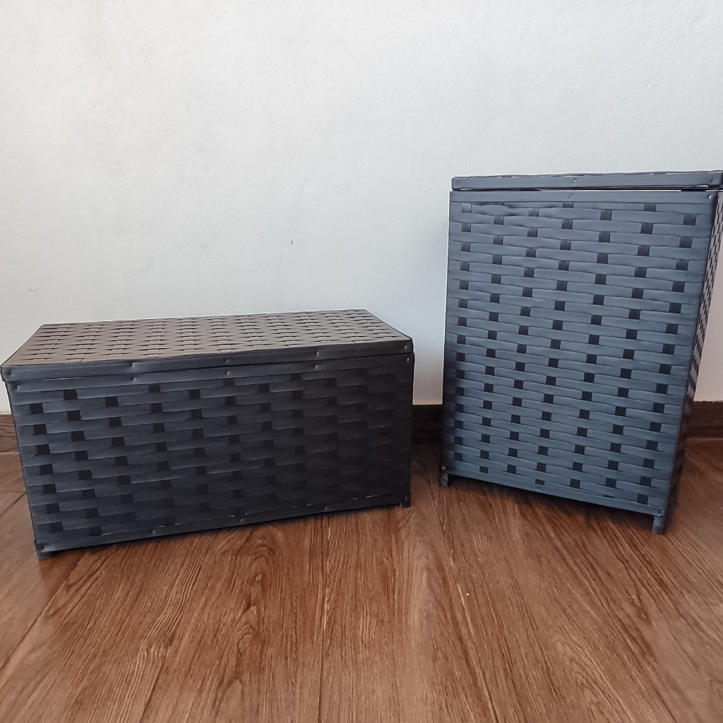 kit roupeiro organizador + Baú Horizontal Caixa Cesto Organizador para Brinquedos