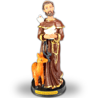Imagem São Francisco 14,5x4,5cm- Resina- Ref:15039 em Oferta na Shopee