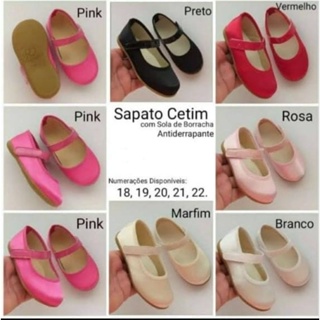 Kit 4 Pares Sapato Cetim Customização Solado Antiderrapante em Oferta na Shopee