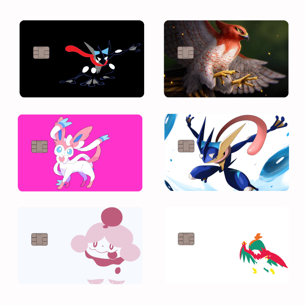 Película Adesivo Cartão Pokemon Sexta Geração Sylveon Talonflame Excelente Qualidade