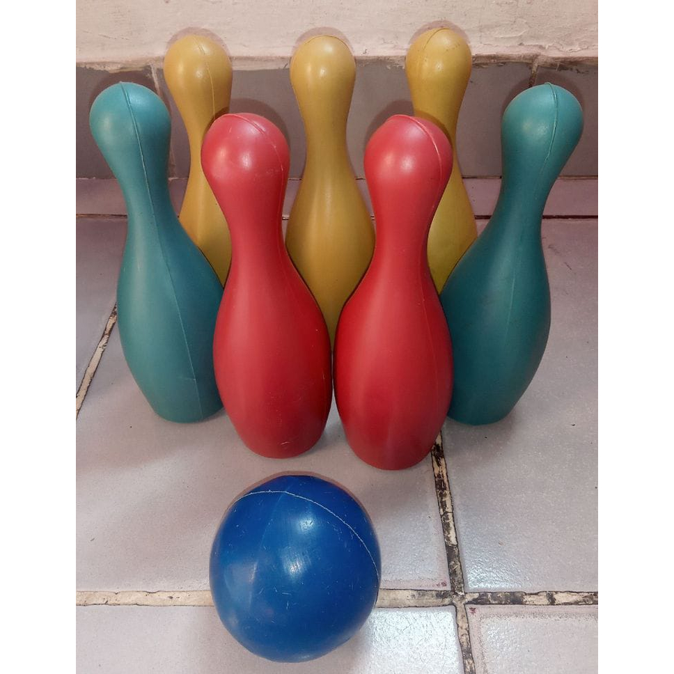 brinquedo Boliche Infantil Boliche Mini 6 Pinos e 2 Bolas Plástico